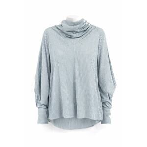 TELA Striped Shirt Size Small Gathered Cowl Neck Italian